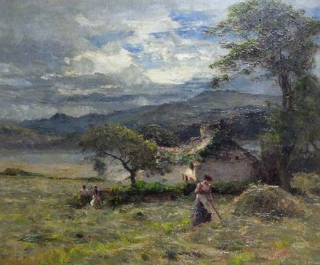 'Hayfield Near Llandudno', Glan Conway, Looking Towards Rowen by Joshua Anderson Hague - Auction record, sale price, and art valuation. Compare with similar artists and explore comparable artworks.