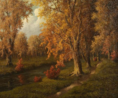 Sample artwork by Richard Kruger (1875 - 1965), known for landscape, coastal view and desert painting - View similar artists and auction records