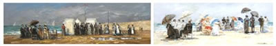 A PAIR OF BEACH SCENES