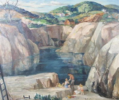 Quarry Sunset, circa 1940