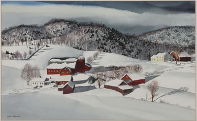 Sample artwork by Walton Blodgett (1908 - 1963), known for regionalist painting, illustration - View similar artists and auction records