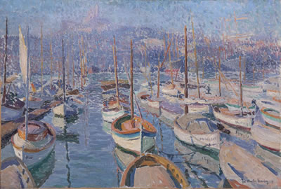 Old Port of Marseilles, with Notre Dame de la Garde, 1919