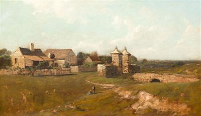 Sample artwork by John Bunyan Bristol (1826 - 1909), known for landscape, genre and figure painting - View similar artists and auction records