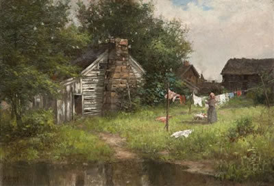 Hanging Out the Wash, 1885