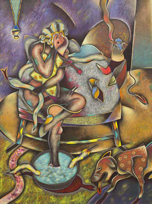 Sample artwork by Saul Kaminer (Born 1952), known for painting - View similar artists and auction records