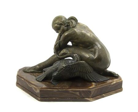 Depicting Leda and the Swan by Clarisse Levy-Kinsbourg - Auction record, sale price, and art valuation. Compare with similar artists and explore comparable artworks.