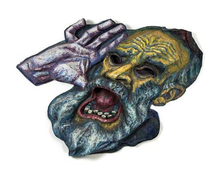 Portrait of Alek Rapoport: Self Portrait as Mask of Mordechai, 1989
