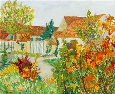 Farm in Autumn by Florence Arven - Auction record, sale price, and art valuation. Compare with similar artists and explore comparable artworks.