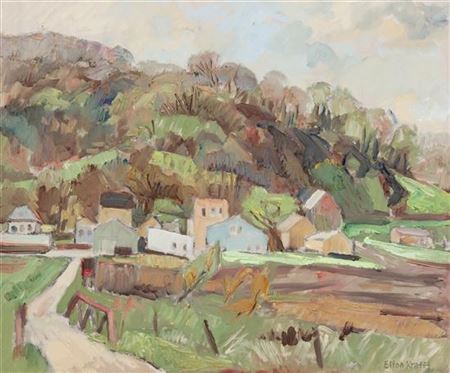Bear Valley Village by Elton Krafft - Auction record, sale price, and art valuation. Compare with similar artists and explore comparable artworks.