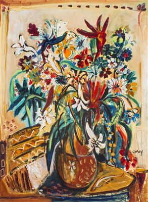 Still Life with Flowers by Bracha Guy - Auction record, sale price, and art valuation. Compare with similar artists and explore comparable artworks.