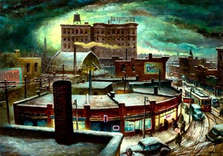 Winter Night, Chicago, 1950