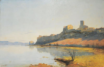 Sample artwork by Lina Bill (1855 - 1936), known for land-and townscape painting - View similar artists and auction records