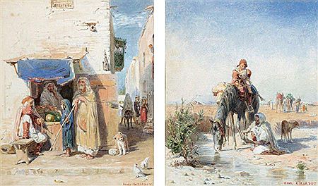Scène de rue et Halte au bord de l'oued (2)