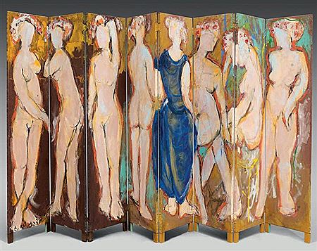 Femmes Paravent de huit by Francky Criquet - Auction record, sale price, and art valuation. Compare with similar artists and explore comparable artworks.