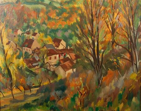 Vue de Gargilesse en automne