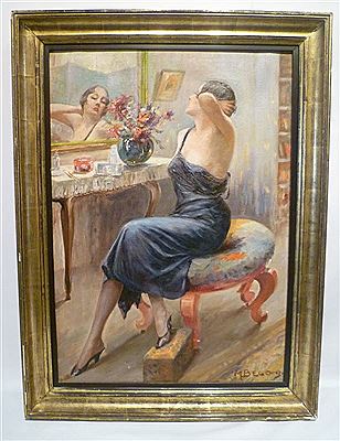 Elégante à sa toilette