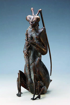 Sample artwork by Gernot Rumpf (1941 - 2025), known for bronze whimsicall sculpture, fountains, birds, animals, teaching - View similar artists and auction records
