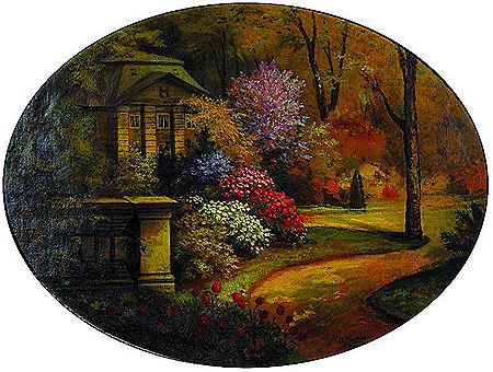 Blühende Büsche im Park