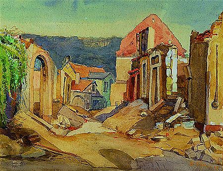 Das bombardierte Bad Dürkheim 1945,Ruinenlandschaft mit Blick auf Kriemhildenstuhl by Ernst Pfau - Auction record, sale price, and art valuation. Compare with similar artists and explore comparable artworks.