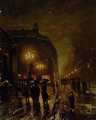 Night street scene