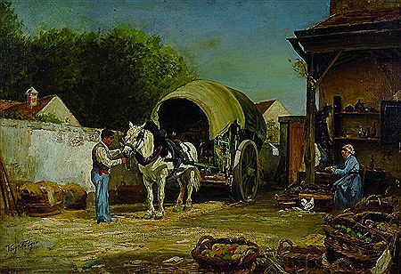 Auf dem Bauernhof by August Voigt-Folger - Auction record, sale price, and art valuation. Compare with similar artists and explore comparable artworks.