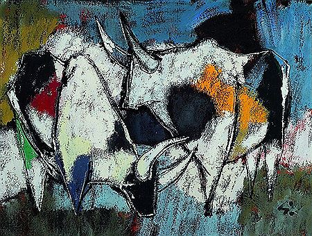 Bulls by Heinrich Arrigo Florian Wittler - Auction record, sale price, and art valuation. Compare with similar artists and explore comparable artworks.