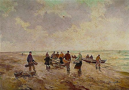 Shrimp fischer by Bruno Juttner - Auction record, sale price, and art valuation. Compare with similar artists and explore comparable artworks.