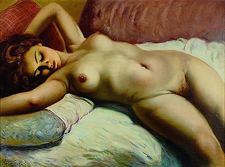Lying female nude scene by Helmut Breuninger - Auction record, sale price, and art valuation. Compare with similar artists and explore comparable artworks.