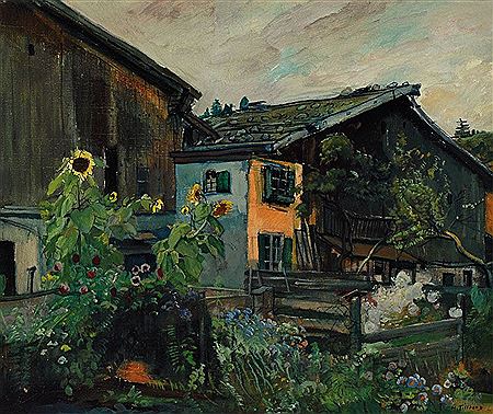 Blooming cottage garden in Mittenwald by Harald Tillberg - Auction record, sale price, and art valuation. Compare with similar artists and explore comparable artworks.