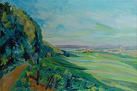 Palatine landscape by Ludwig Fellner - Auction record, sale price, and art valuation. Compare with similar artists and explore comparable artworks.