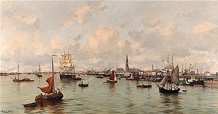 Vue du port d'Anvers by Robert Mols - Auction record, sale price, and art valuation. Compare with similar artists and explore comparable artworks.