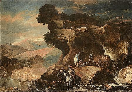 Paysage montagneux avec des cavaliers & Paysage nuageux avec cavaliers (2)