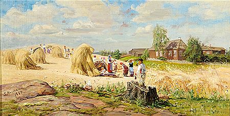 Coffee Break by Elias Muukka - Auction record, sale price, and art valuation. Compare with similar artists and explore comparable artworks.