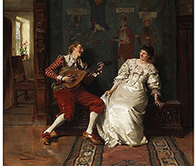 Sample artwork by Albert Friedrich Schroder (1854 - 1939), known for figure, portrait and upper-class genre painting - View similar artists and auction records