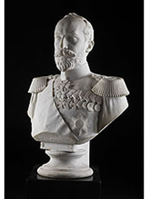 MARMORBÜSTE HERZOG FRIEDRICH I. VON ANHALT, 1831 - 1904