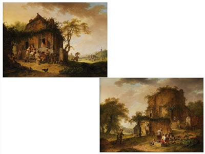 ALTE GEBÄUDE IN LANDSCHAFT MIT MEHRFIGURIGEN LÄNDLICHEN SZENEN by Hendrik Meijer - Auction record, sale price, and art valuation. Compare with similar artists and explore comparable artworks.