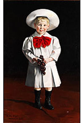 PORTRAIT EINES KNABEN IN WEISSEM KLEID