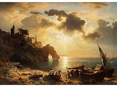 ARCO NATURALE DI PALINURO SPIAGGIA DEGLI INFREDI by August Wilhelm Leu - Auction record, sale price, and art valuation. Compare with similar artists and explore comparable artworks.