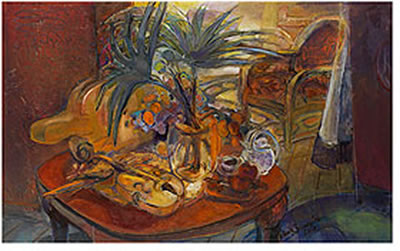 INTERIEUR MIT GEIGE by Klaus Schwabe - Auction record, sale price, and art valuation. Compare with similar artists and explore comparable artworks.