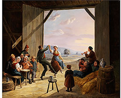 BAUERNTANZ AM OFFENEN SCHEUNENTOR