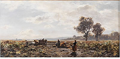 BAUERN BEI EINFUHR DER ERNTE