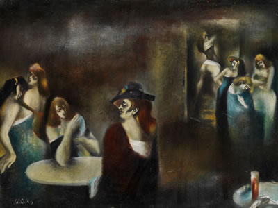 DAMENGESELLSCHAFT IN EINER SPELUNKE by Vincent Hloznik - Auction record, sale price, and art valuation. Compare with similar artists and explore comparable artworks.