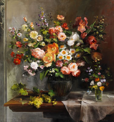 LARGE FLORAL STILL LIFE