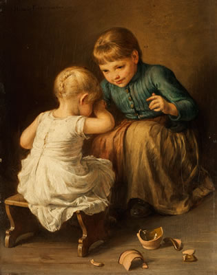 DIE TRAUER UM DEN ZERBROCHENEN KRUG by Hedwig Friedlander - Auction record, sale price, and art valuation. Compare with similar artists and explore comparable artworks.