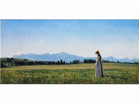 JUNGES MÄDCHEN IN SOMMERLICHER VORALPENLANDSCHAFT by Auguste Henri Berthoud - Auction record, sale price, and art valuation. Compare with similar artists and explore comparable artworks.