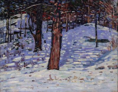 Sample artwork by Charles Kaelin (1858 - 1929), known for marine and forest painting-divisionism, graphics - View similar artists and auction records