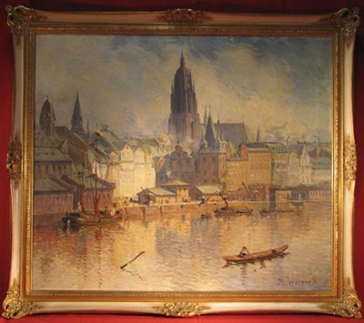 Sample artwork by Reinhold Werner (1864 - 1939), known for genre and landscape painting - View similar artists and auction records