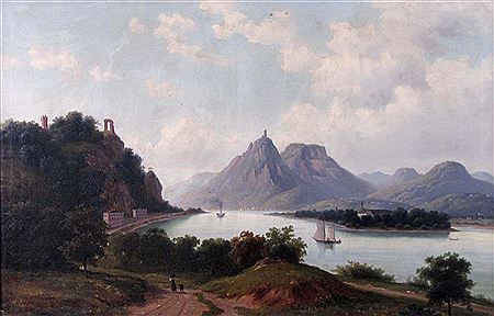 View of the Rolandseck, Rhein, Nonnenberg and Siebengebirge