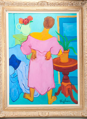 "The Green Room" by Sydney Helfman - Auction record, sale price, and art valuation. Compare with similar artists and explore comparable artworks.