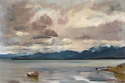 Blick auf einen oberbayrischen See by Hiasl Maier-Erding - Auction record, sale price, and art valuation. Compare with similar artists and explore comparable artworks.